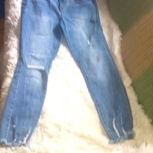 NWOT Flex Effects Aeropostale Distressed Light Wash Skinny Jeans With Fringe